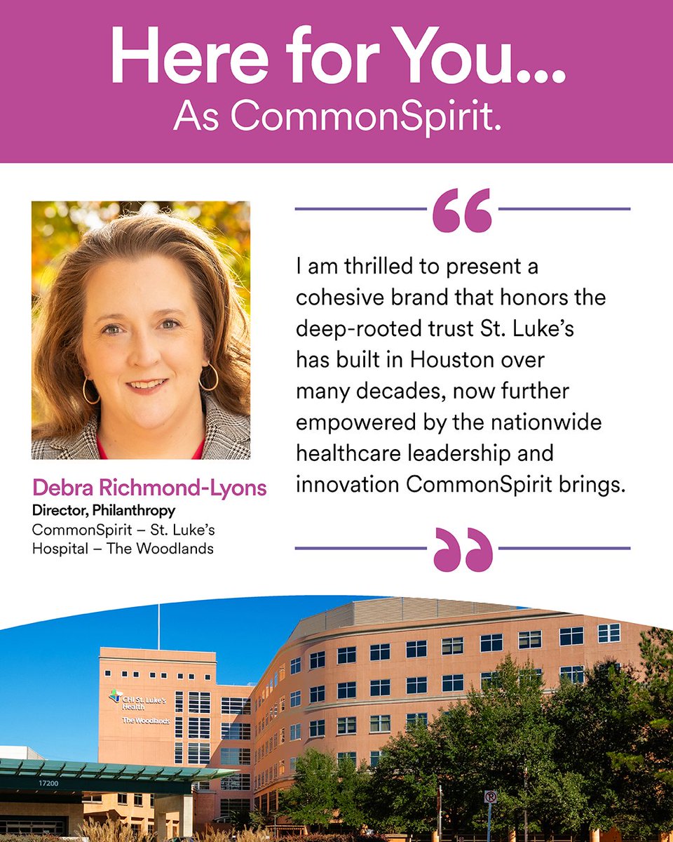 cshhouston's tweet photo. Meet our CommonSpirit Brand Ambassador, Debra Richmond-Lyons! Debra is a true champion for our patients and our community. Thank you, Debra, for everything you do to help us grow and thrive. #CommonSpirit #MeetTheTeam #HealthcareExcellence https://t.co/fiyuPGC9dI