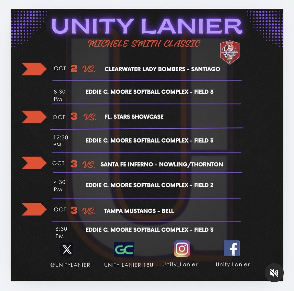 KamiDacko27's tweet photo. My team will be playing in the Michele Smith Classic this weekend in Clearwater! It will be my last first fall ball tournament and I’m so excited to see what this season brings our team! @UnityLanier @flpolysoftball @TyMedina34 @Coach_Towe #fallball #softball #uncommited2027 https://t.co/Yok0U1vOcl