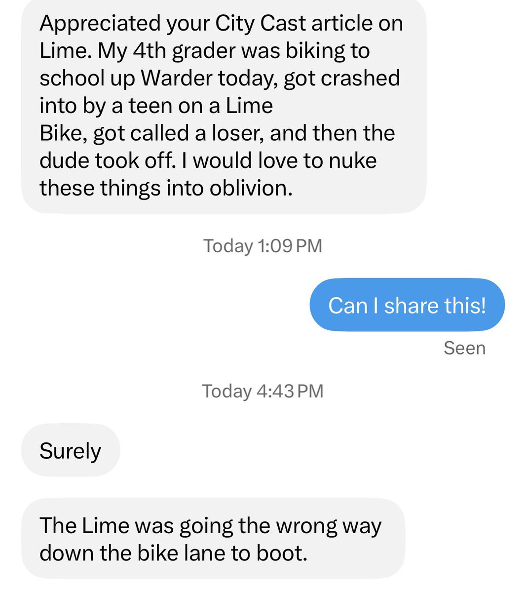 JHWeissmann's tweet photo. I think DC absolutely needs to improve its bike infrastructure, because our half-committed status quo is not good.

But this kind of thing is why I don’t think it’s a substitute for cracking down on bad riders. https://t.co/iBnYMfSuk2