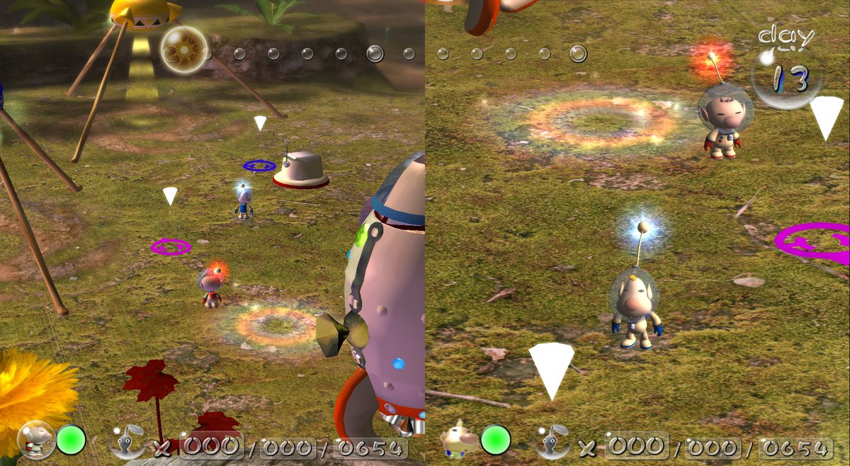 Open_Nectar's tweet photo. Cheats for fun runs:

Infinite day, up to 999 Pikmin, Insta Kill (bosses too), Invincible Pikmin, All Flowers, All Onions, Unlock All Zones, plus sliders for throw speed, whistle radius, carry speed and Olimar speed.

Off by default, the game plays like the original. https://t.co/pS7fhca9CJ