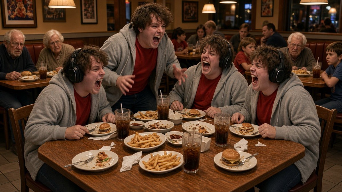 MostlyPeaceful's tweet photo. Nothing worse than being out for a nice family dinner and Brads are there being loud and obnoxious https://t.co/eLGGBuv8Fd