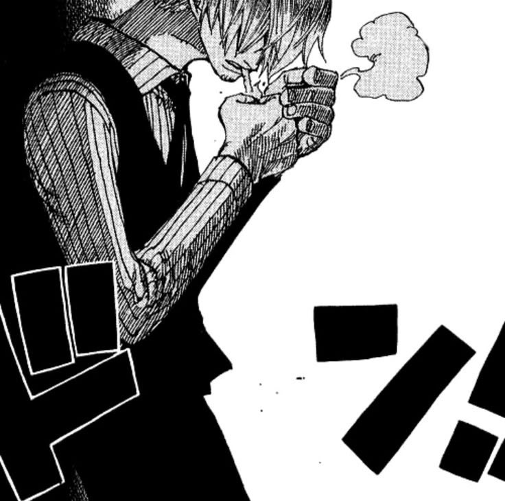 sanjisleghairr's tweet photo. hes so cool when he smokes https://t.co/HalKvN40Fs