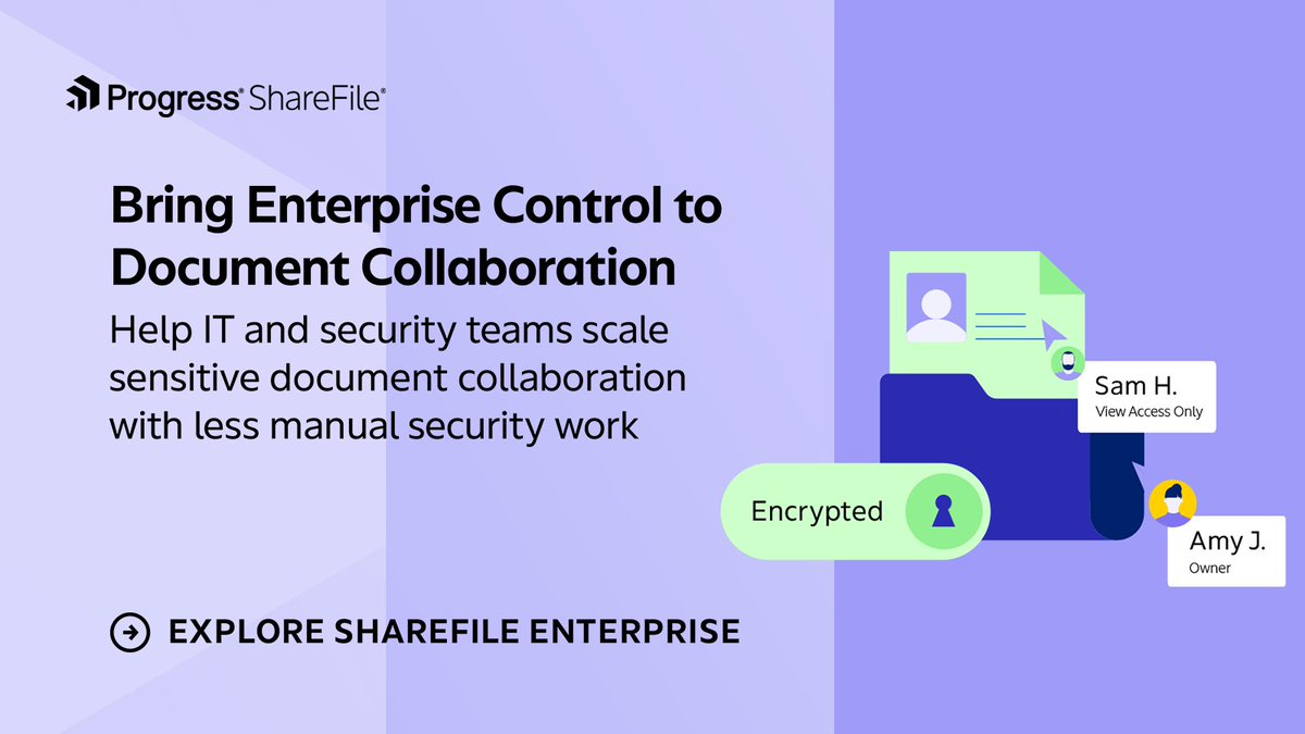 sharefile's tweet photo. More users. More external sharing. More complexity. 😓  

ShareFile Enterprise gives IT &amp; security teams the control they need to manage sensitive document collaboration while reducing manual security work. 

Explore more: https://t.co/C300JKyhLc https://t.co/6Su3DnpOZT