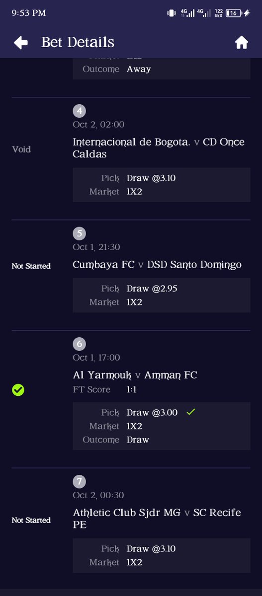 D_Richaman's tweet photo. If not for Argentina , we would have been on 5 in now . 
Regardless , ✅✅✅✅❌ .
Hopefully, 6/7 comes home for those that flex or edit. 

We're winning tomorrow 🙏 https://t.co/QN5916oBAr