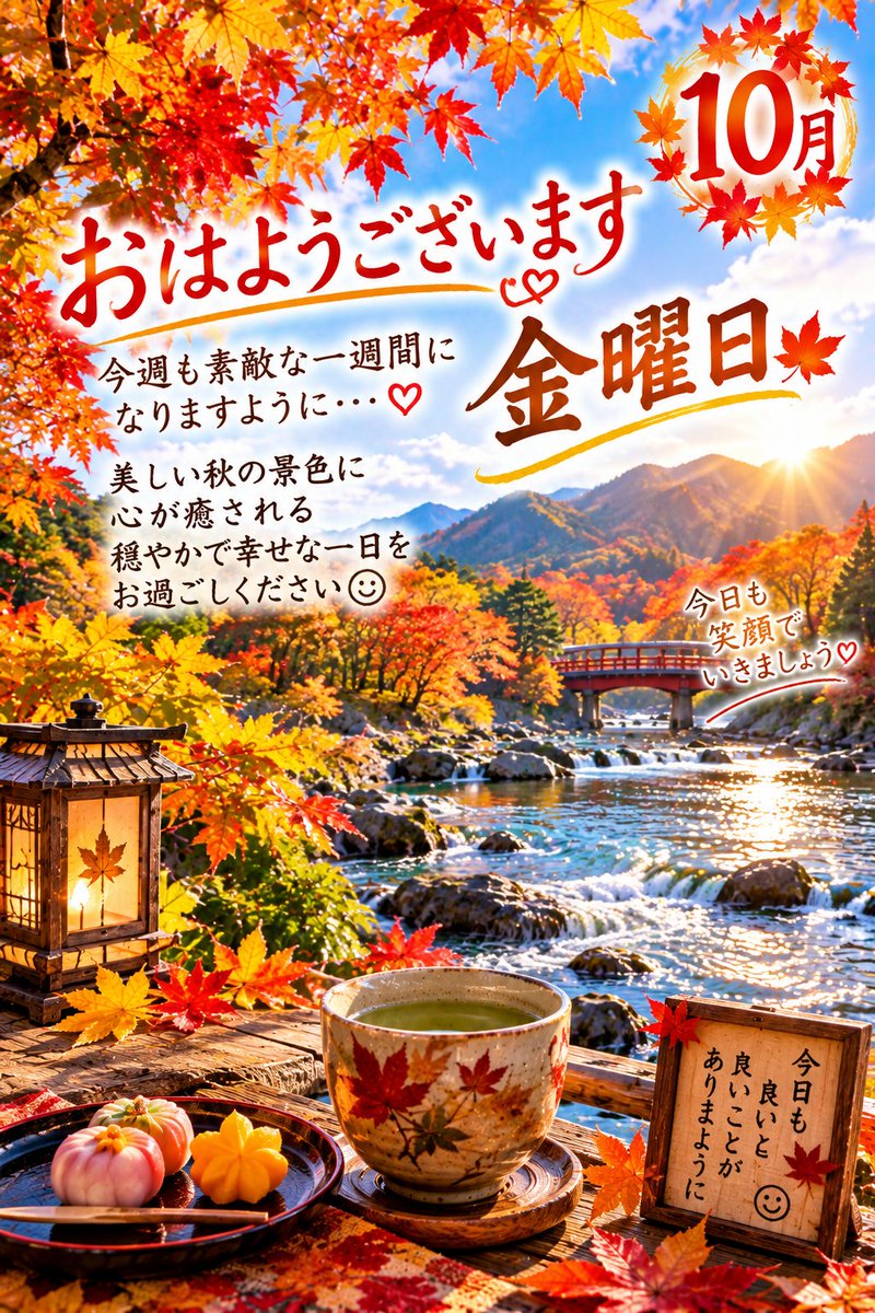 shibuken1192's tweet photo. おはようございます🙇‍♂️
朝は🙄少し肌寒い季節になって来ましたね
今日の天気予報は🙄
晴れ☀️かな🙄
皆様🤗
今日も笑顔溢れる☺️
幸せ🍀いっぱい🌈
素敵な☺️１日でね✨ https://t.co/fM9RlUyNiG