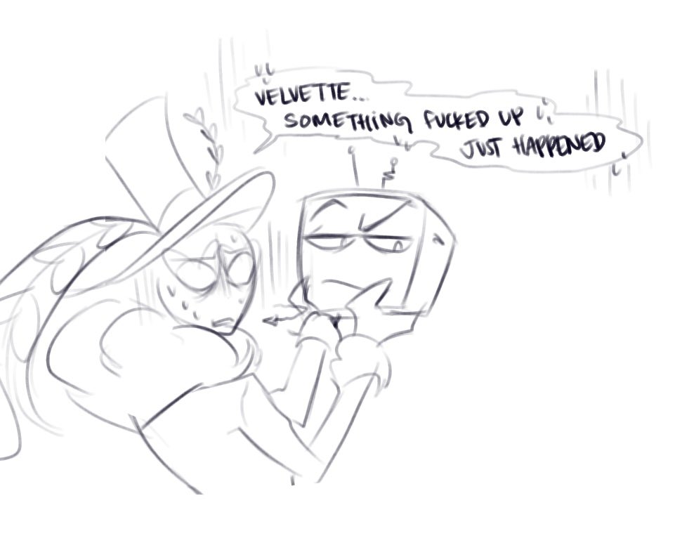 xnyre_'s tweet photo. #staticmothtober2026 day 1: heads
First time they all discover 2 of 3 vees have detachable heads #staticmoth #voxval #thevees #hazbinhotel https://t.co/7EbZ3kMNcd