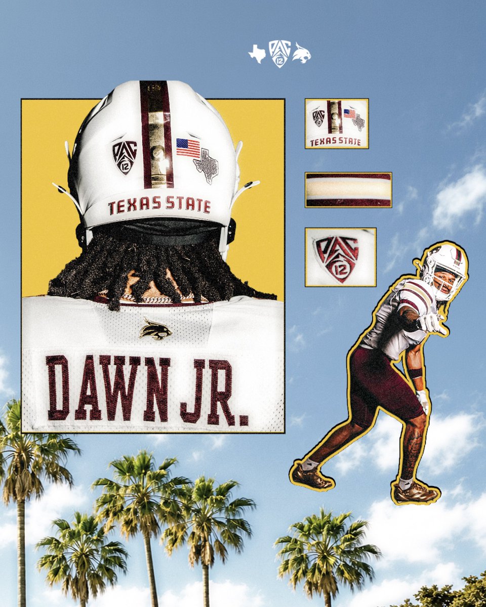 TXSTATEFOOTBALL's tweet photo. Keepin’ it cool 🌴

WEEK 05 THREADS🪡

#EatEmUp https://t.co/llRmLNu1GH
