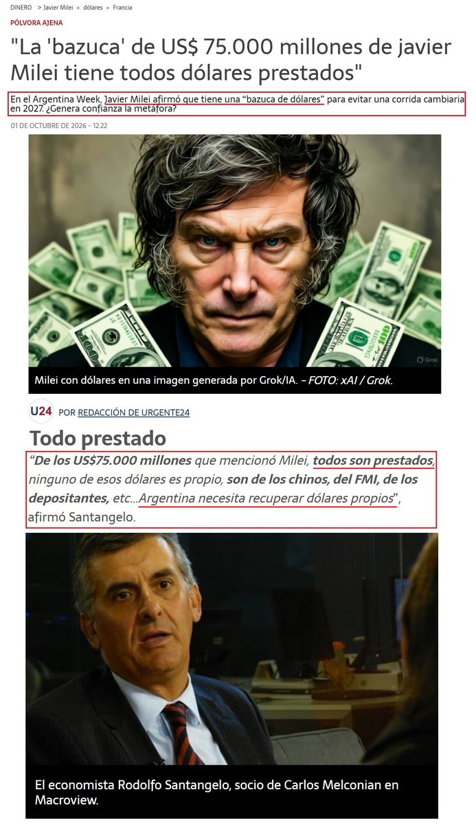 BlogHincha's tweet photo. . @jmilei_english El #PAYASO DELIRANTE REPITIÓ en #ArgentinaWeekParis la MISMA SARTA de #MENTIRAS El #GARCA #Tartamudo @LuisCaputoAR PROMETIÓ los MEJORES 18 MESES de la #Historia en #Abril AHORA el 2028 SERÁ el MEJOR AÑO de la #Historia👇NADIE les CREE = SUBIÓ el #RiesgoPaís https://t.co/ULB9ivpdYk
