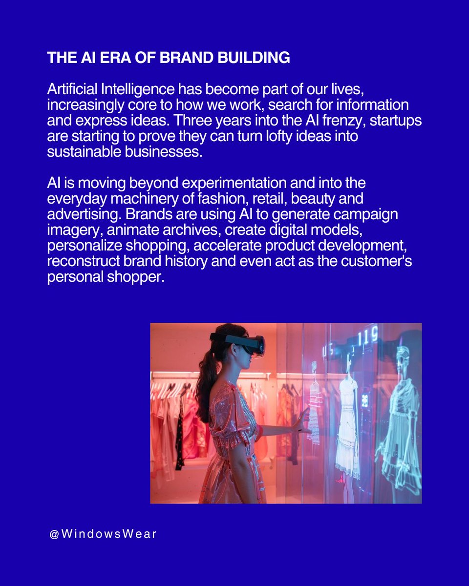 WindowsWear's tweet photo. The AI era of brand building in fashion. #WindowsWear #AI https://t.co/sEsujEuH5f