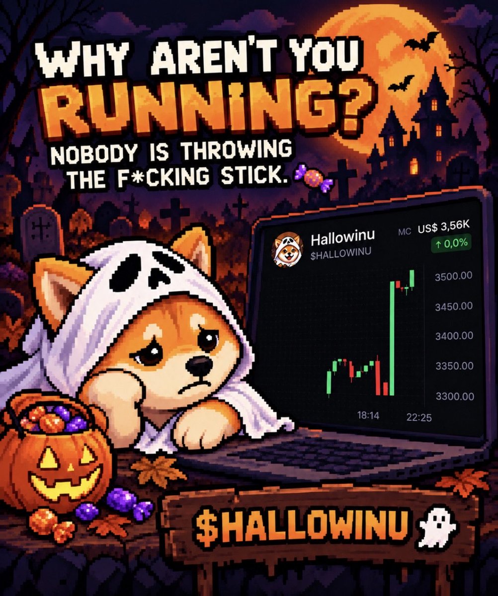 HalloWinuuu's tweet photo. CAN SOMEBODY JUST THROW THE DAMN STICK 😭🦴

CA: CT9MuiM7Q8QBMDEx6LUNMd9AGHAezCxRWaXtf8QRpump

👻🎃

Halloween has only just begun.

#HALLOWINU #Solana #memecoin https://t.co/OCMcLM5KvT