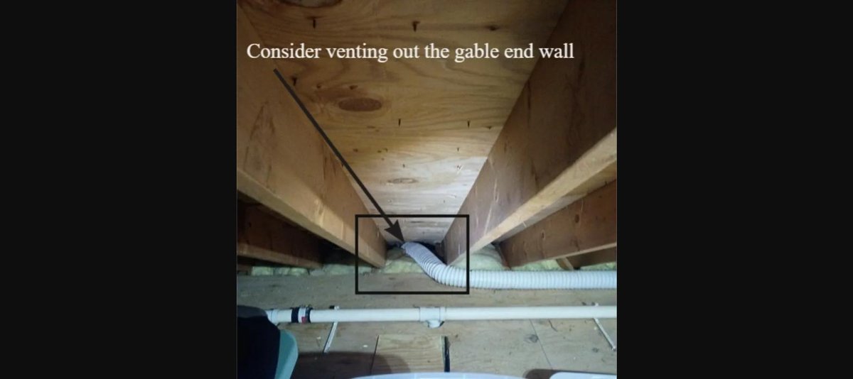 CheckStructure's tweet photo. Can a bathroom fan vent into the attic?
Not ideally. Ducts should send moist air outdoors, like through a gable wall. It's a common inspector note and an easy fix before listing.
https://t.co/whaNUNmSoN
https://t.co/pjIN3VTpkc
#homeinspection #NHrealestate https://t.co/poxWZBJVP9