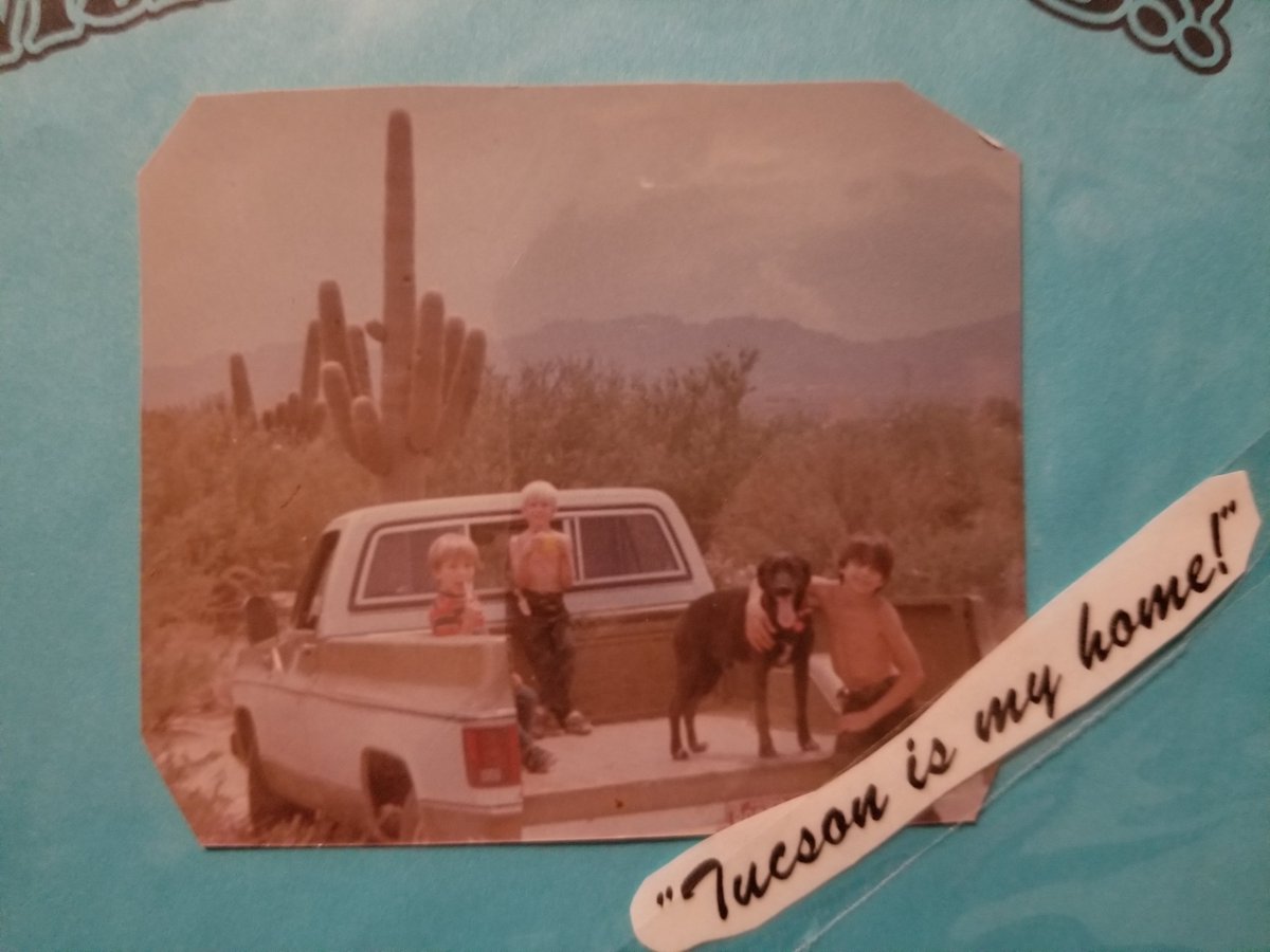 NiteOwlMN's tweet photo. @DantheRdz I started around 6. I grew up in Arizona so I think my skin adapted. This is my brother's and I. I am the one with my dog, Midnight. https://t.co/ALYLP8vJKk