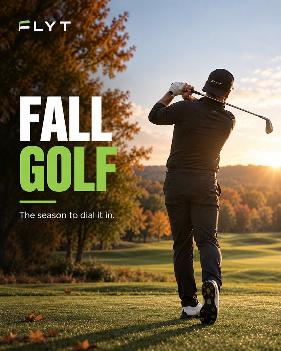 FlytGolf's tweet photo. October golf has entered the chat. 🍂⛳️ Cooler mornings. Quieter courses. Maybe an extra layer for the first few holes. There’s a lot to love about this time of year. Grab the clubs and make the most of it.

#FallGolf #GolfLife #FLYTGolf https://t.co/uileCKhCj7