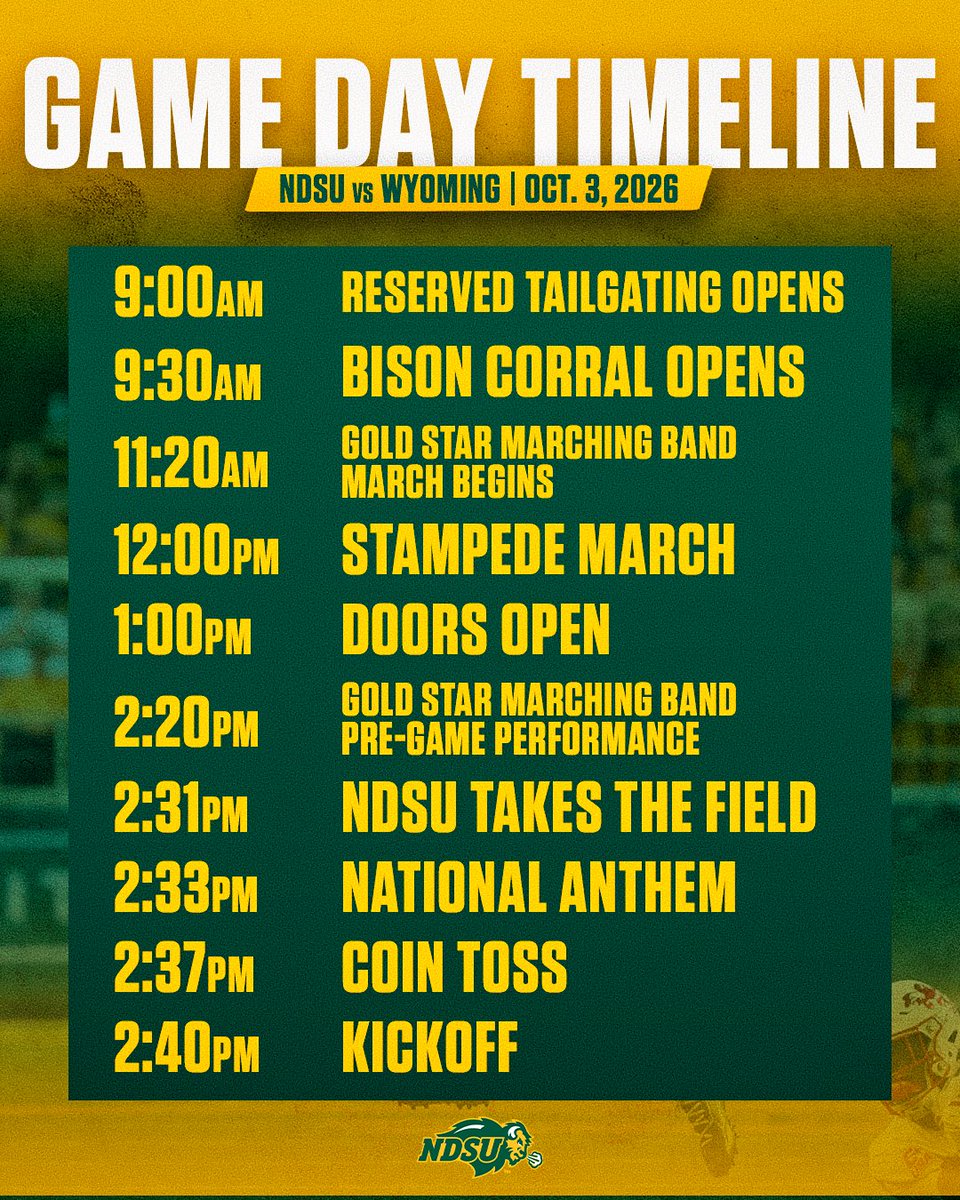 NDSUfootball's tweet photo. Let the countdown begin... https://t.co/xHgpL9MYUW