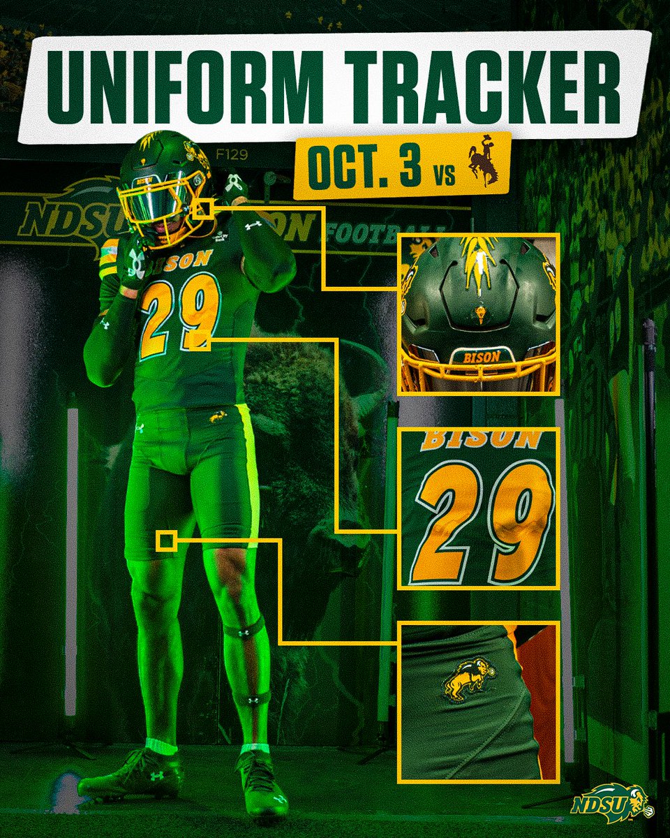 NDSUfootball's tweet photo. You already know, but just needed another excuse to post the CODE GREEN combo for Saturday 😮‍💨 https://t.co/iLS7yLCAHN