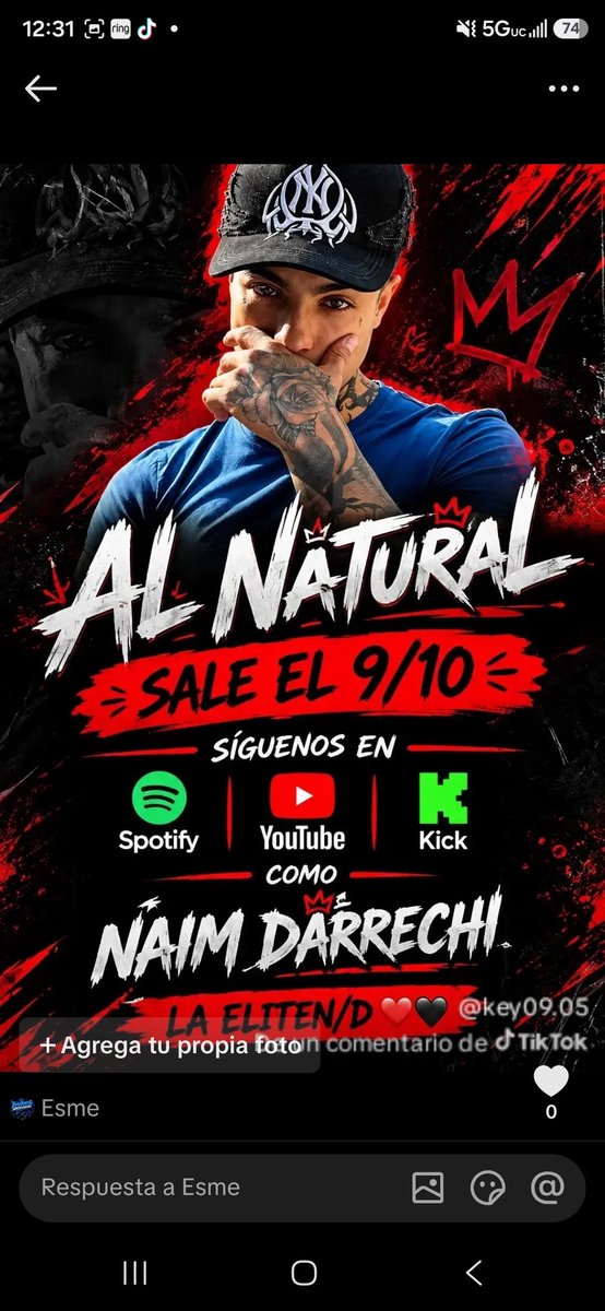 nashiiluv's tweet photo. Este 9/10 llega una canción que no te puedes perder.
“Al Natural” — Naim Darrechi

Prepárate para escucharla, compartirla y disfrutarla en todas las plataformas. 
Disponible 9/10

Spotify • YouTube • Apple Music .

#NaimEstamosContigo https://t.co/Tl9lPz0J0M
