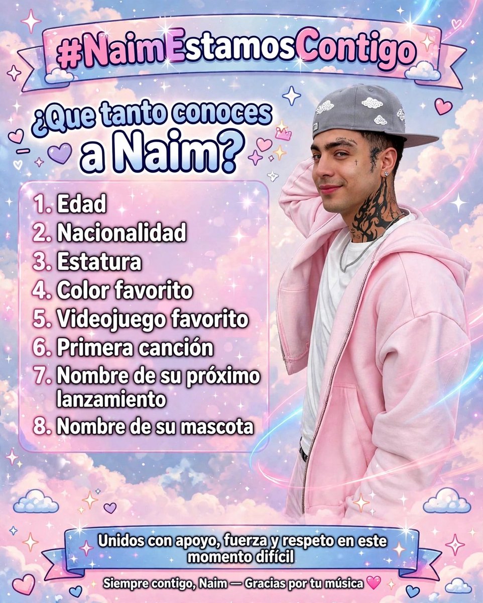 Larissa_zep's tweet photo. Empezamos con todo la tendencia
#NaimEstamosContigo https://t.co/5HP7rgWaRP