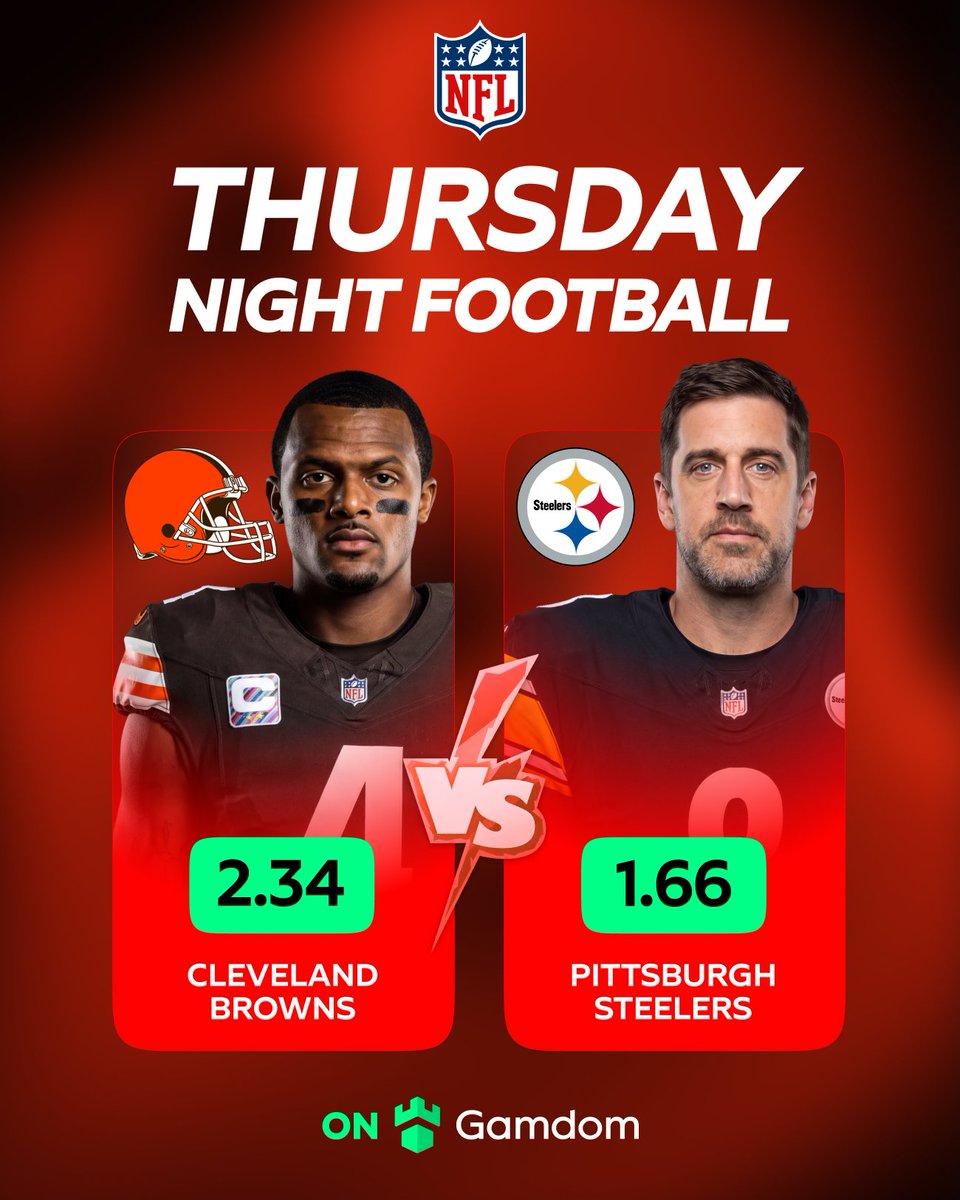 gamdomsport's tweet photo. AFC North football is back in primetime!

You already know this one’s getting chippy 🍿 https://t.co/JQHSphv8T6