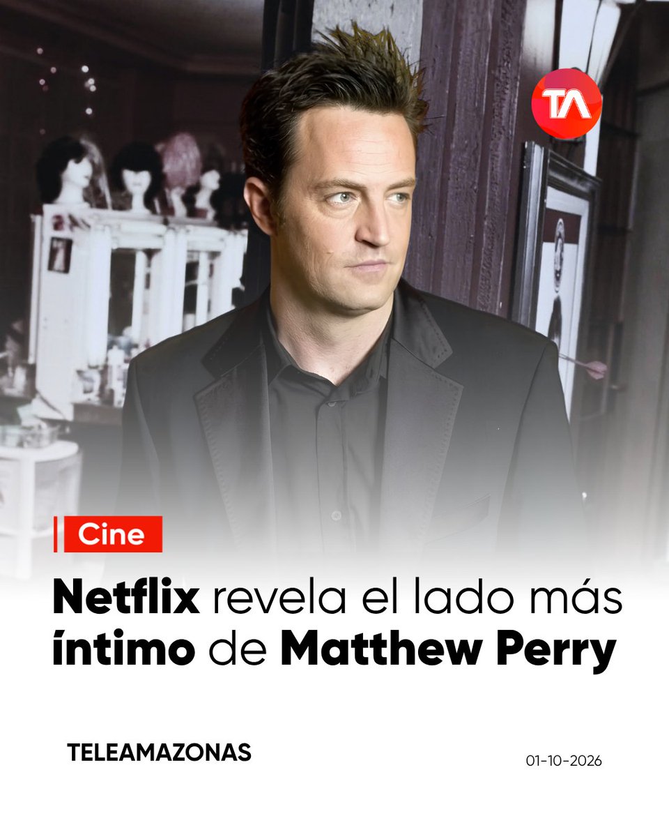 teleamazonasec's tweet photo. 🎬 https://t.co/spHSpq8Ajo 👉 Netflix estrenará una serie documental de tres episodios que expone el lado más íntimo de #MatthewPerry, reconstruyendo su trayectoria y su historia personal a través de archivos inéditos. https://t.co/0IdMvRv0n8