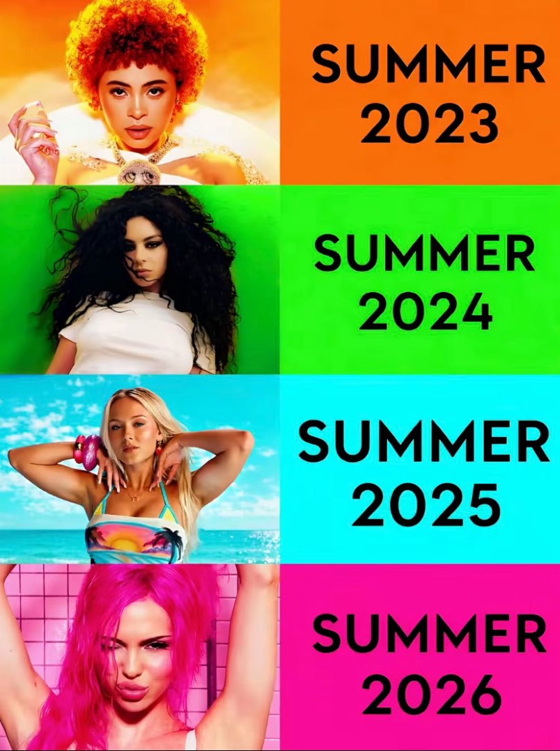porra_olivia's tweet photo. The artist of the summer each year https://t.co/XVgxrUKDCt