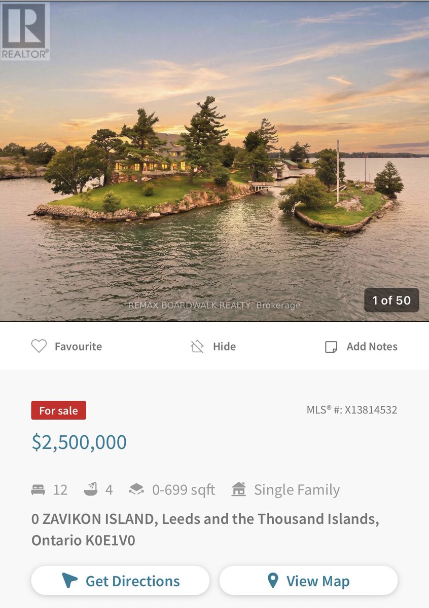 AkashRadadiya06's tweet photo. @CanaduhOh It’s for sale. 

As I checked, the small island is on the Canadian side. https://t.co/1YJKqaX0yz