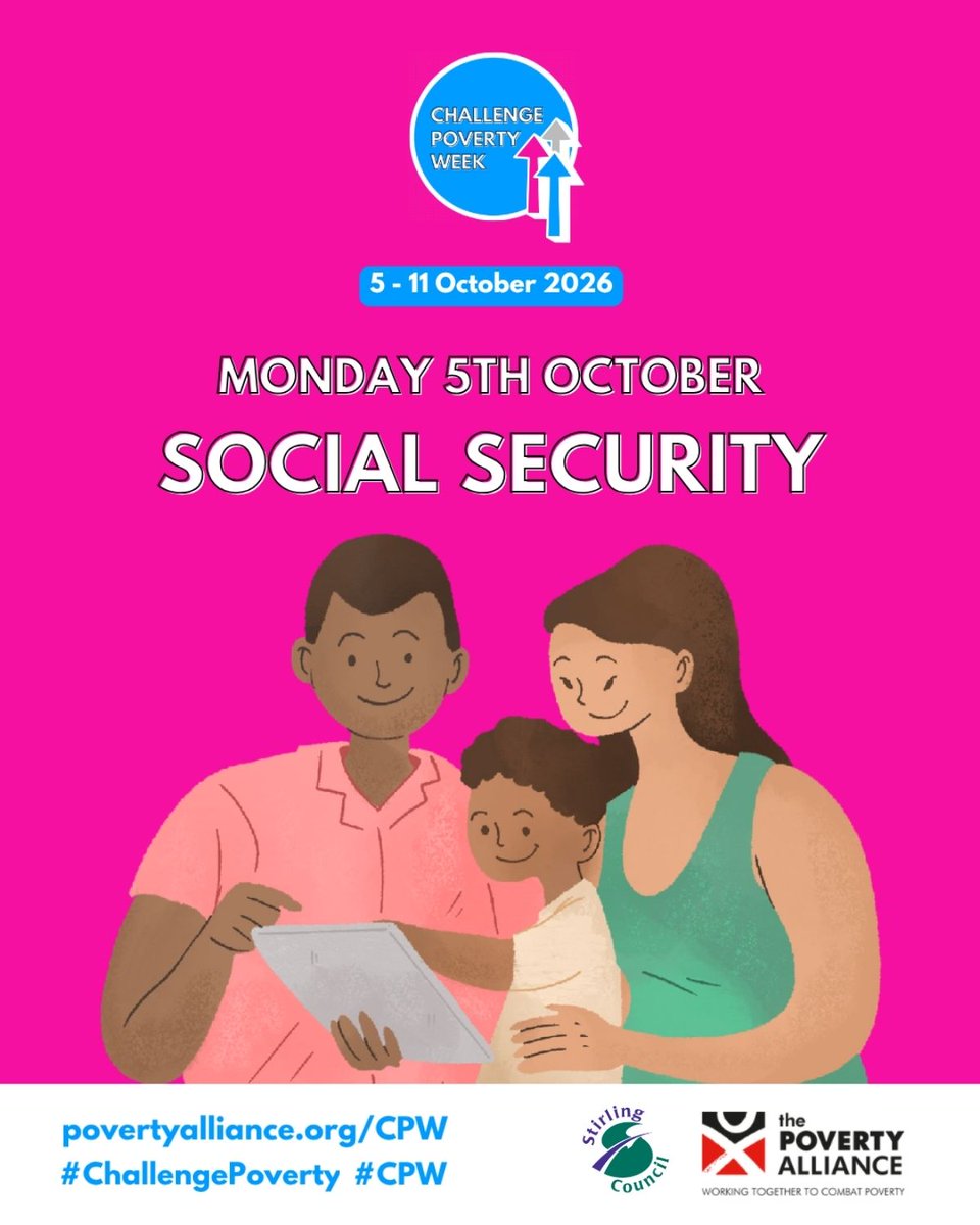 StirlingCouncil's tweet photo. 🙌 Stirling Council is proud to support Challenge Poverty Week (5-11 October).

The annual campaign is an opportunity for the council and its community partners to reaffirm their commitment to address this national issue and to highlight some of the ongoing work across Stirling to tackle poverty and reduce inequalities.

We are aware of the pressures faced in our communities that are linked to issues such as the rising cost of living and wider economic challenges.

Throughout the week, we will be raising awareness of the supports available locally through a range of services and projects, and encouraging conversations about the actions needed to reduce poverty.

We are committed to working with our communities and partners to ensure that people can access the support they need, improve their wellbeing and realise their full potential.

Monday’s (5 Oct) theme is Social Security. Our Advice Services Team will be available on the mobile library bus on Monday to provide advice and information for residents.

The team provides free, confidential and impartial advice to people on benefits, money matters, debt issues and digital inclusion.

Did you know in 2025-26, they identified almost £7.5 million of financial gains for clients, an average gain per client of £3,082.

The mobile library bus will be at Hillpark (10am-12 noon) and Cultenhove (2-4pm) if you want to pop-in for a chat with the team.

More information on the service is available here: https://t.co/YdU2trkfLo

#ChallengePoverty #Stirling

@NHSForthValley @StirUni @StirVolunteer @FVCollege @CPW_Scotland @PovertyAlliance