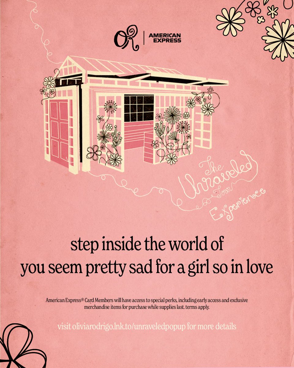 LiviesHQ's tweet photo. experience the world of olivia's "you seem pretty sad for a girl so in love" with @AmericanExpress 🌸

https://t.co/ZJt7xHarLR https://t.co/3AndlwafqL