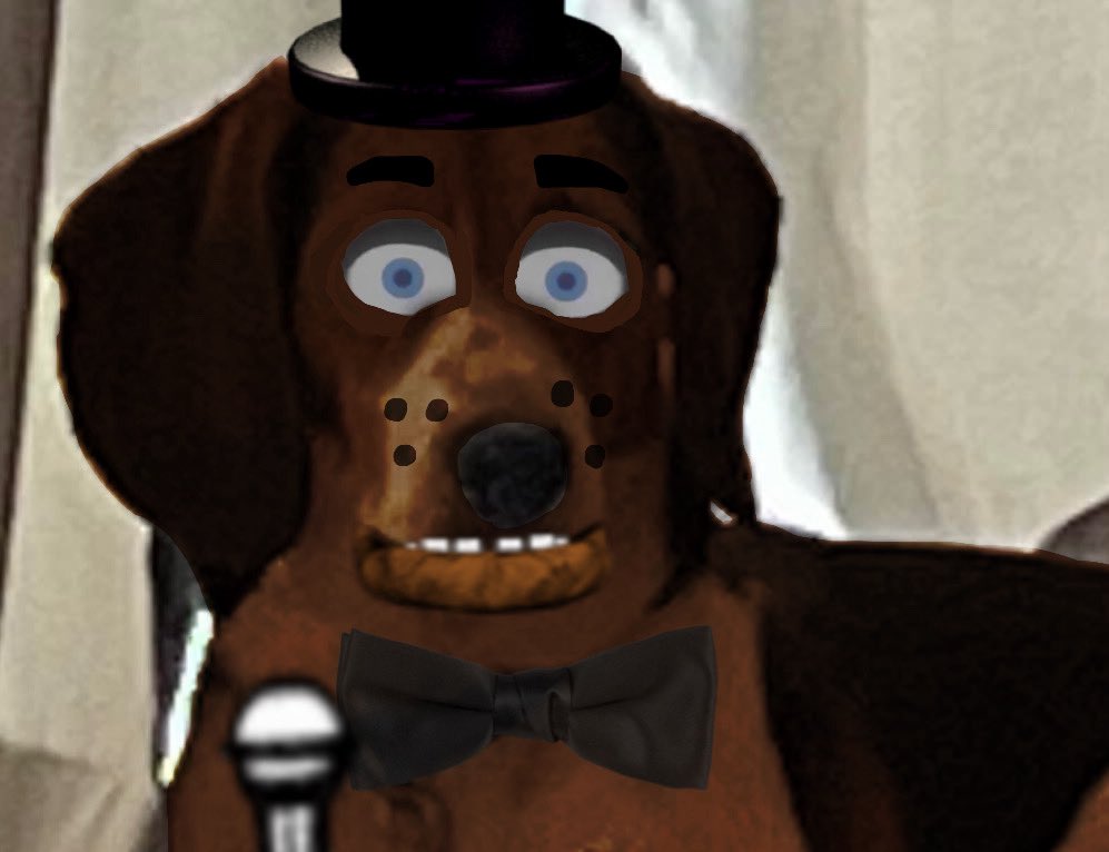 bloomie03's tweet photo. In honor of Fortnitemares oomf turned my dog into Freddy Fazbear

I’m not sleeping tonight https://t.co/USX4S4tIiU