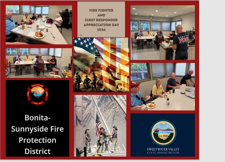 sweetwatervca's tweet photo. The Sweetwater Valley Civic Association, Felix Felix, Steve Stonehouse, Liz Stonehouse, Sharon Coleman, Steven and Dennise Elliott, helped serve dinner for our firemen. Member Daryl Hern also came. https://t.co/1it8ffNMDs