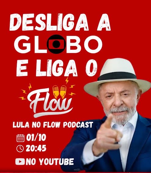 cassioolivveira's tweet photo. 🚨BORA DE MUTIRÃO? 

🎙️ Jajá tem o presidente Lula no FLOW PODCAST  ⏰ ÀS 20h45

DESLIGA A GLOBO e liga no Flow !

🔔 Programe-se para acompanhar a transmissão no YouTube https://t.co/L8FHOUlvCy