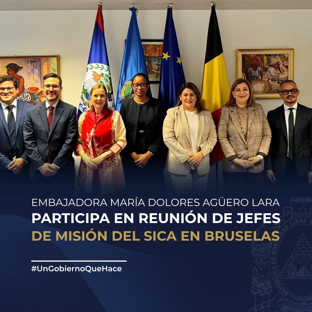 CancilleriaHN's tweet photo. La Embajadora 𝗠𝗮𝗿í𝗮 𝗗𝗼𝗹𝗼𝗿𝗲𝘀 𝗔𝗴ü𝗲𝗿𝗼 𝗟𝗮𝗿𝗮, 𝗽𝗮𝗿𝘁𝗶𝗰𝗶𝗽ó 𝗲𝗻 𝗹𝗮 𝗿𝗲𝘂𝗻𝗶ó𝗻 𝗱𝗲 𝗝𝗲𝗳𝗲𝘀 𝗱𝗲 𝗠𝗶𝘀𝗶ó𝗻 𝗱𝗲𝗹 𝗦𝗜𝗖𝗔 𝗲𝗻 𝗕𝗿𝘂𝘀𝗲𝗹𝗮𝘀, celebrada bajo la Presidencia Pro Tempore de Belice. https://t.co/O44FFzitVP