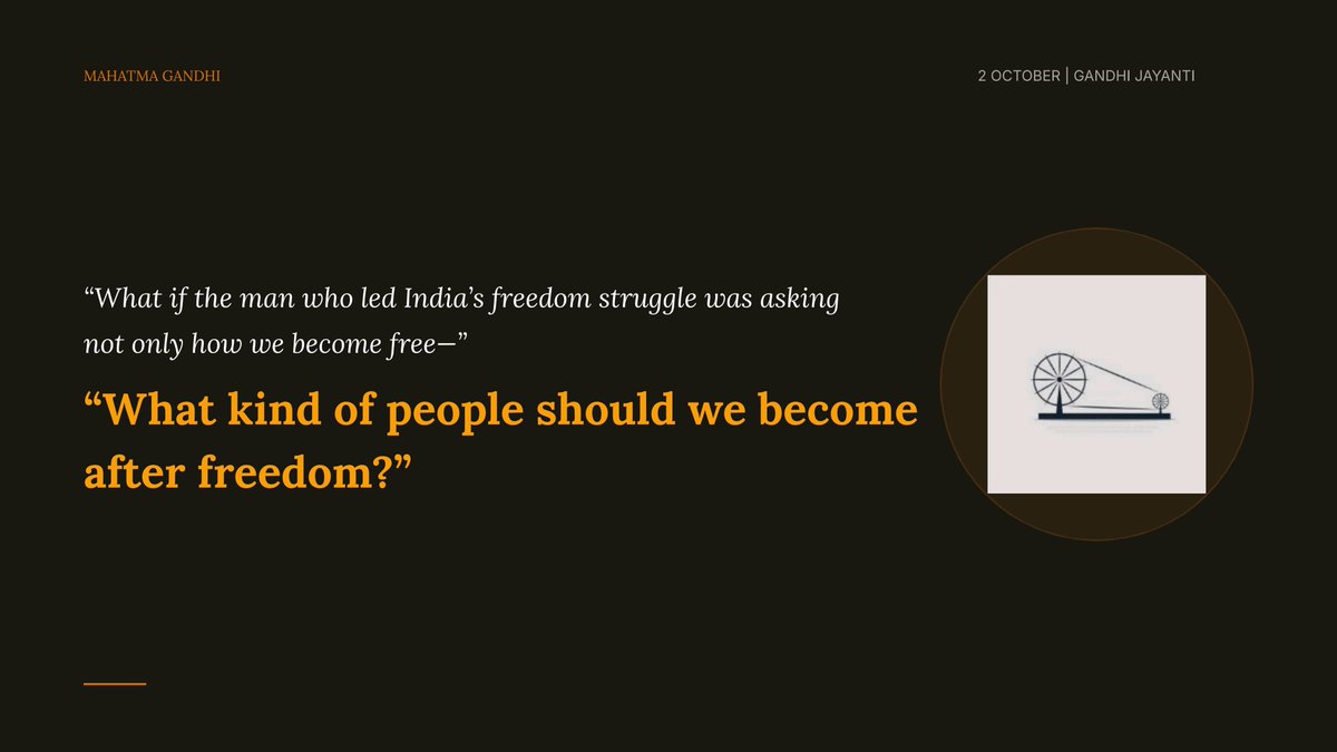 APandey404's tweet photo. “What if Gandhi’s most important legacy isn’t the freedom he helped win—but the questions he left behind?”
#2October
#GandhiJayanti 
1/3 https://t.co/YOtW9PXLaD