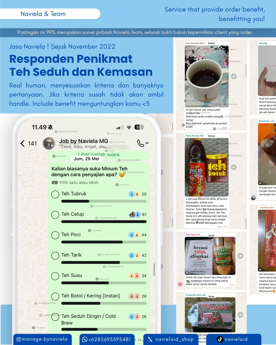 mik44ge's tweet photo. Butuh responden yang suka Teh? Gen Z atau Milenial? Bisa banget, tanya ke @navielaid_shop yuk. Avail juga kalau kamu need partisipan wawancara yang suka teh.

#zonauangㅤ https://t.co/MD4qqAu7ev