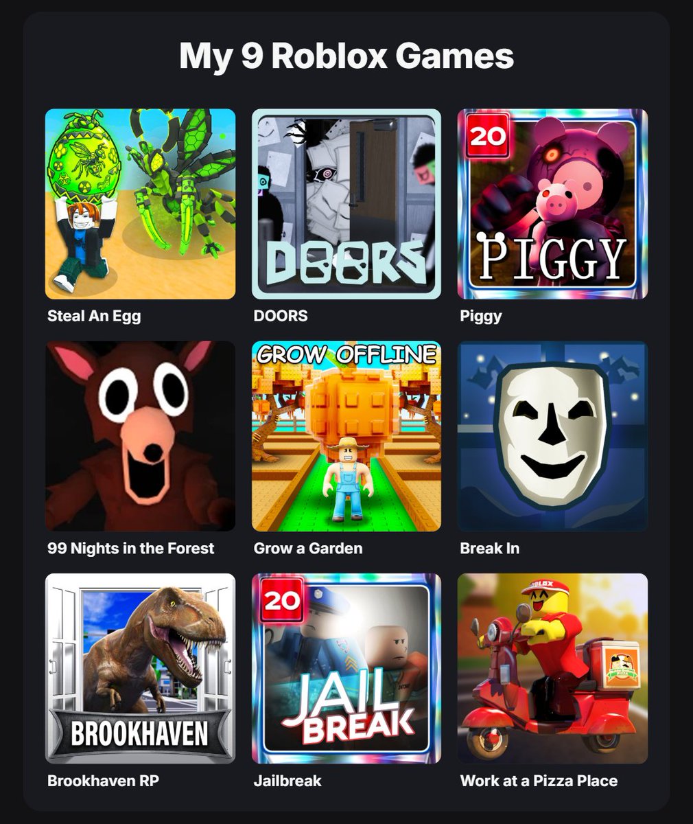 ItsJhonelPlayz's tweet photo. My top 9 favorite Roblox games of all time. 🏆

What do we think here? 🤔 https://t.co/d5PXWaFueo
