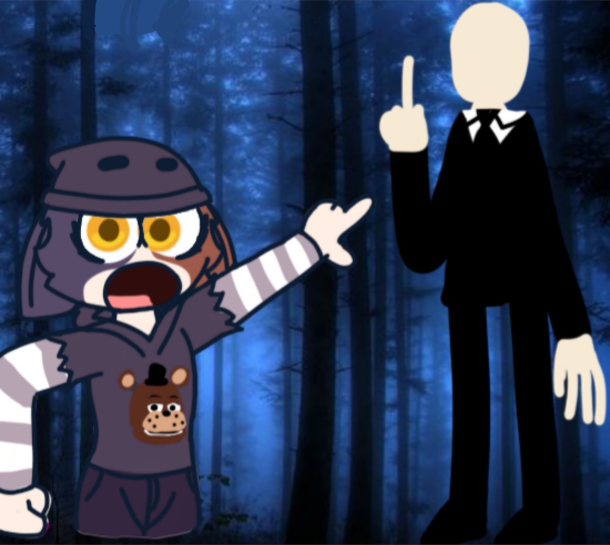 LivThe0tter's tweet photo. ITS THE SLENDERMAN https://t.co/LcXeIEaV6Y