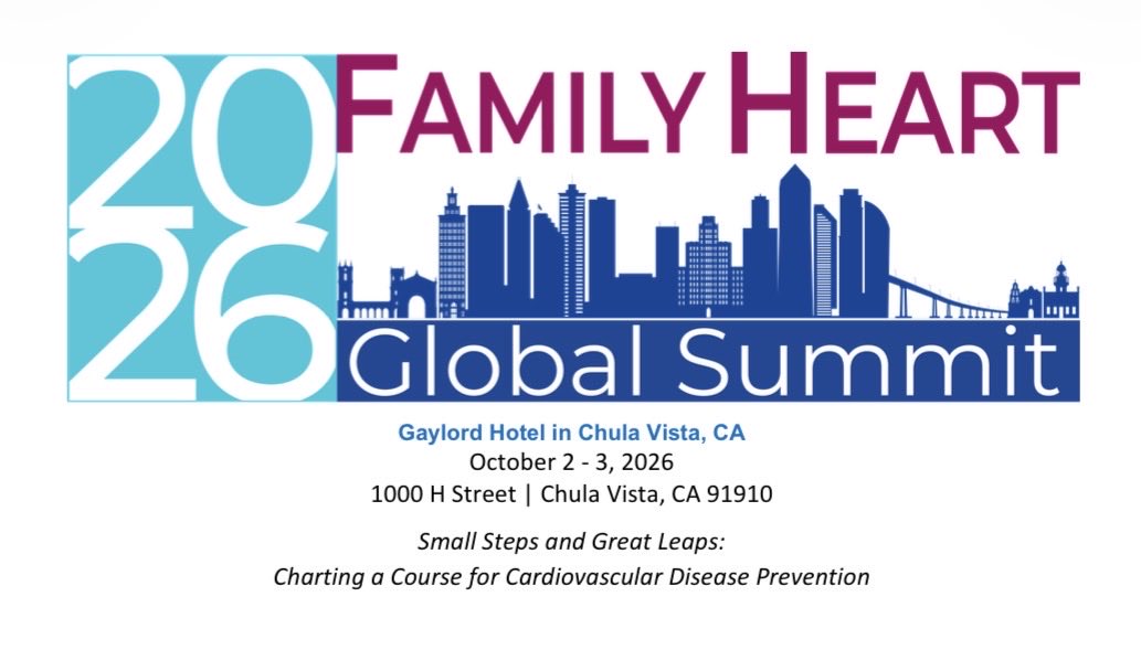 dramitkhera's tweet photo. Tomorrow kicks off the #FamilyHeartSummit26 Amazing line up of speakers and topics with the theme “Small Steps and Giant Leaps: Charting a Course for Cardiovascular Disease Prevention”  #knowfh #knowlpa @FamilyHeartFdn  @PamTaubMD @PamelaBMorris @NMHheartdoc @dmljmd @BudoffMd https://t.co/w1p76YKsEm