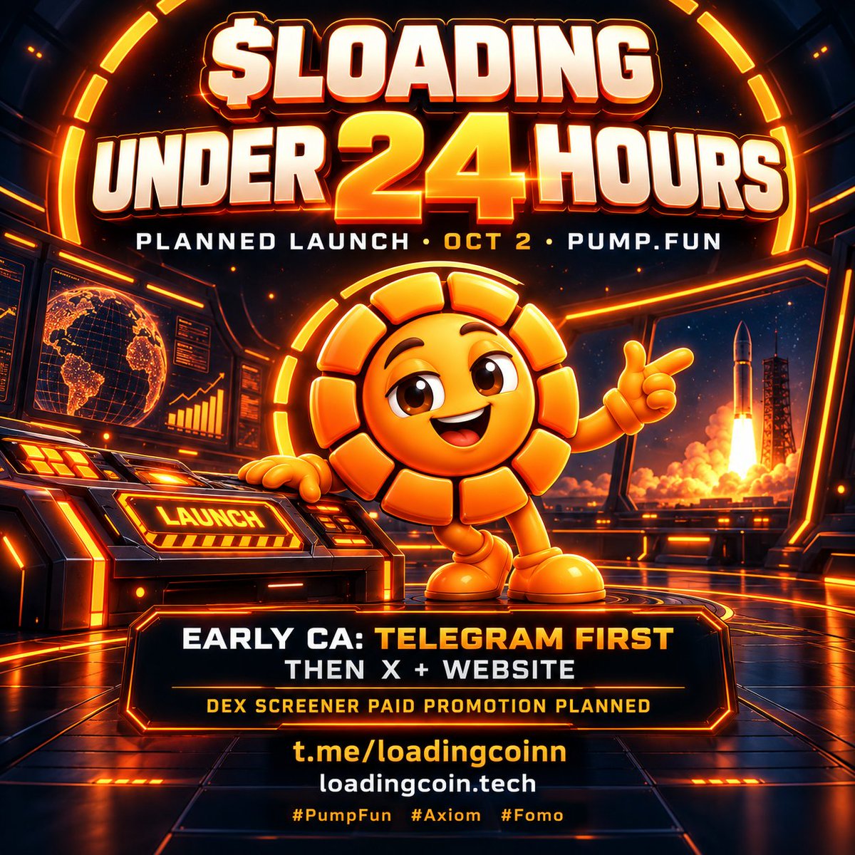 LOADINGCOIN_'s tweet photo. 🟠 $LOADING — UNDER 24 HOURS.
Planned launch: Oct 2 on https://t.co/UTwNLv0VE5.
⚡ Early CA: Telegram FIRST, then X + website.
📣 Paid DEX Screener promotion planned soon.

Claim 200,000 $LOADING Airdrop ⏳

⚡️Like & RT all Post!!
⚡️Follow 
⚡️First 35 wallets

Drop your $SOL address📍 

https://t.co/l2SWT2LkVy
https://t.co/gUiA6lTFgc

#PumpFun #Axiom #Fomo #Solana