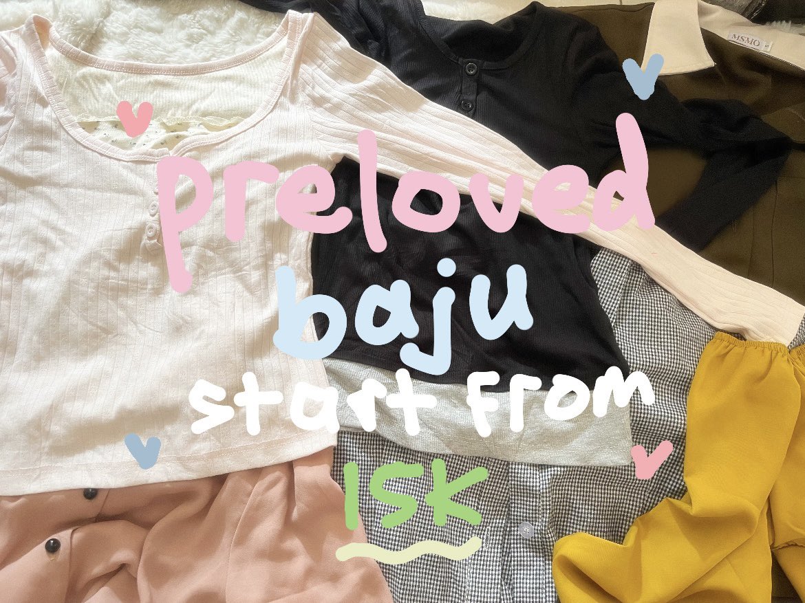 seerols's tweet photo. ❀⋆˚ preloved baju start from 15k!! 

— bisa 🍊&amp; cod malang
for more detail bisa dm akuu :3 https://t.co/dvQp2s9Mlw