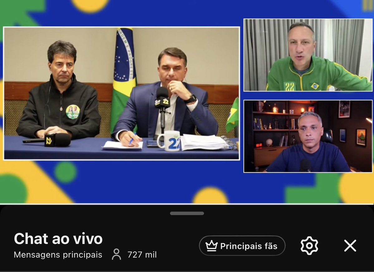 FlavioBolsonaro's tweet photo. HISTÓRICO!
727 mil AO VIVO!
Acompanhe: https://t.co/IhB0rlyiTX https://t.co/c8CCHn88O4