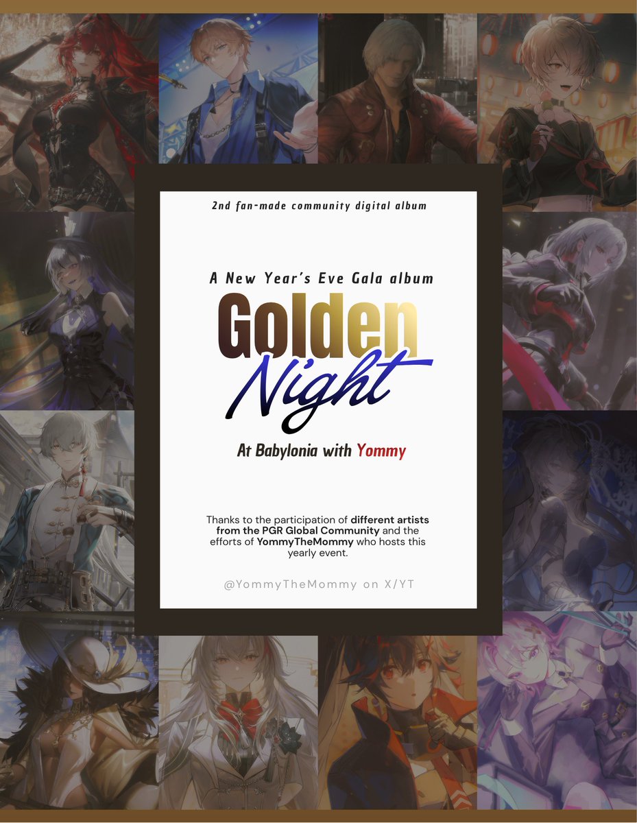 YommyTheMommy's tweet photo. ✨"Golden Night" – 2K26 PGR GL Album Event 🥂
New Year's Eve Gala at Babylonia with Yommy🍷

📅 Event Period:
October 1st, 2026 – December 15th, 2026

🪩Open this thread to read:
– Rules, Oath, Disclaimer, Conditions, FAQ and more‼️

Submit here: https://t.co/gPb7C8Apv3
Submissions are OPEN!🔥

💥Get on your best attire, prepare for the cameras and join us in this special occasion to celebrate the New Year with other members of this wonderful community!

🕑Immortalize yourself on this unique opportunity and become part of this album.

💕If you still have any doubts about this event, just feel free to reach me through DMs~

#PGR #pgrtwt #punishinggrayraven