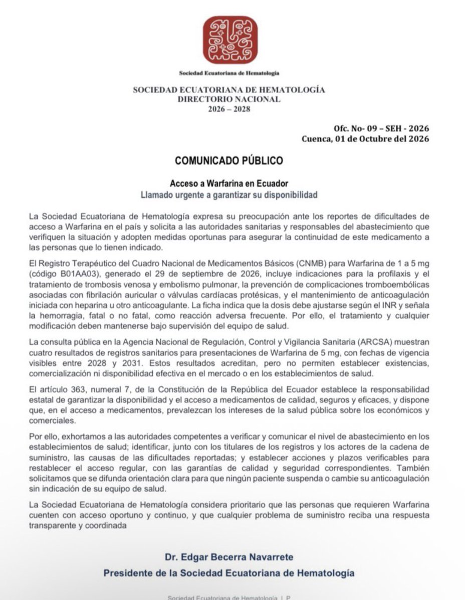 mdpauli's tweet photo. @Salud_Ec @Salud_Ec @fabriciovelav @federacion médica https://t.co/SZsBPnY7Ew