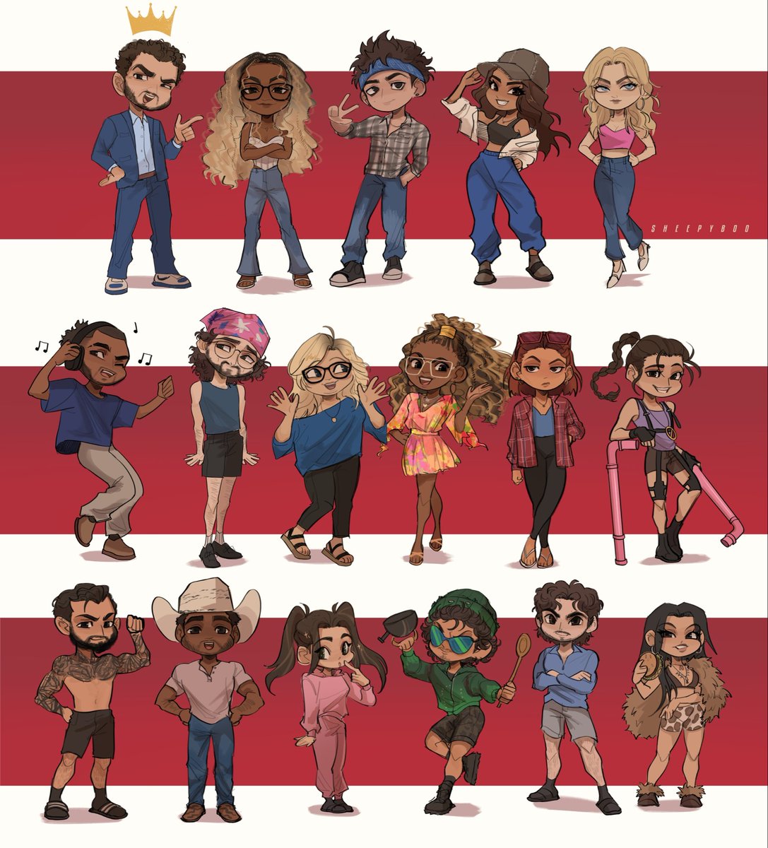 SheepyBoo_'s tweet photo. That’s a wrap on #bb28 ! It was so fun getting to draw the bb houseguests again! Hopefully I will be able to continue this series next season! 🌀🔑 https://t.co/vVyZ5QlPT2