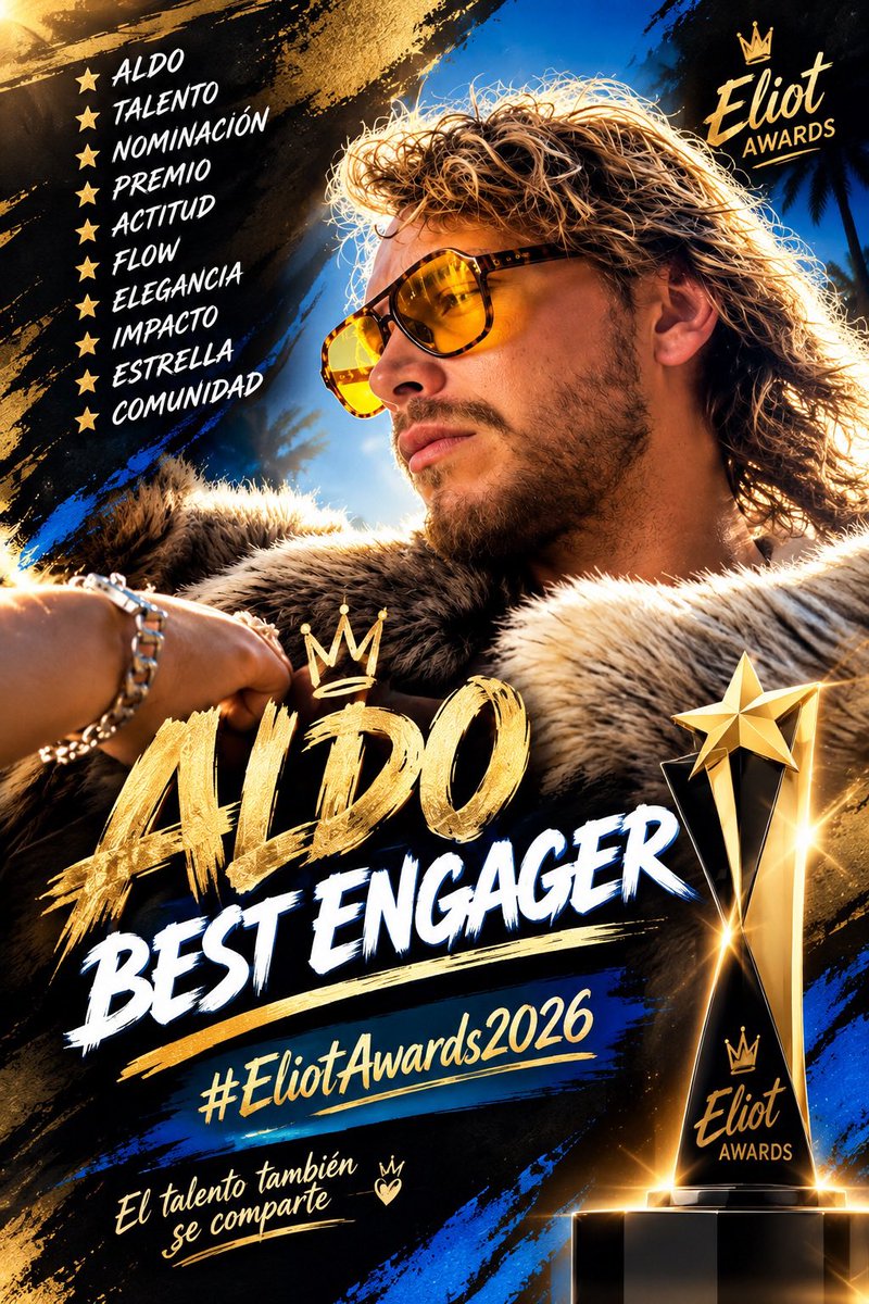 mazikennflame3's tweet photo. Tendencia 🩵

Frase: ALDO BEST ENGAGER
#EliotAwards2026 

Coment💬 Da like y rt🫶🏼 https://t.co/JamsEQA6Nj