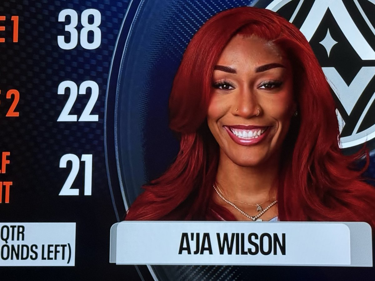 ChadFisher's tweet photo. A’Ja Wilson looks like she’s a tranny stripper in Tijuana. https://t.co/o30RAL7WT8