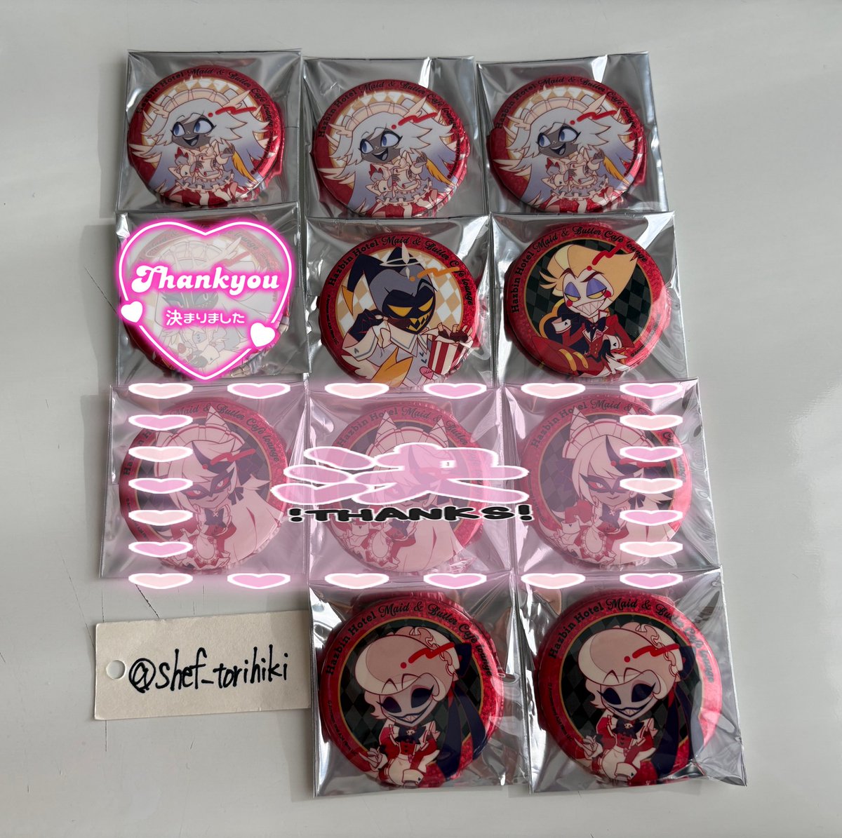 shef_torihiki's tweet photo. 【交換】ハズビンホテルへようこそ HAZBIN HOTEL アニメイトカフェ
缶バッジ、ステッカー

求▶︎同種ヴァレンティノ

譲▶︎1〜3枚目の画像のもの

郵送でのお取引となります。
お気軽にお声かけください🙇‍♀️ https://t.co/2MVjiGMvgu
