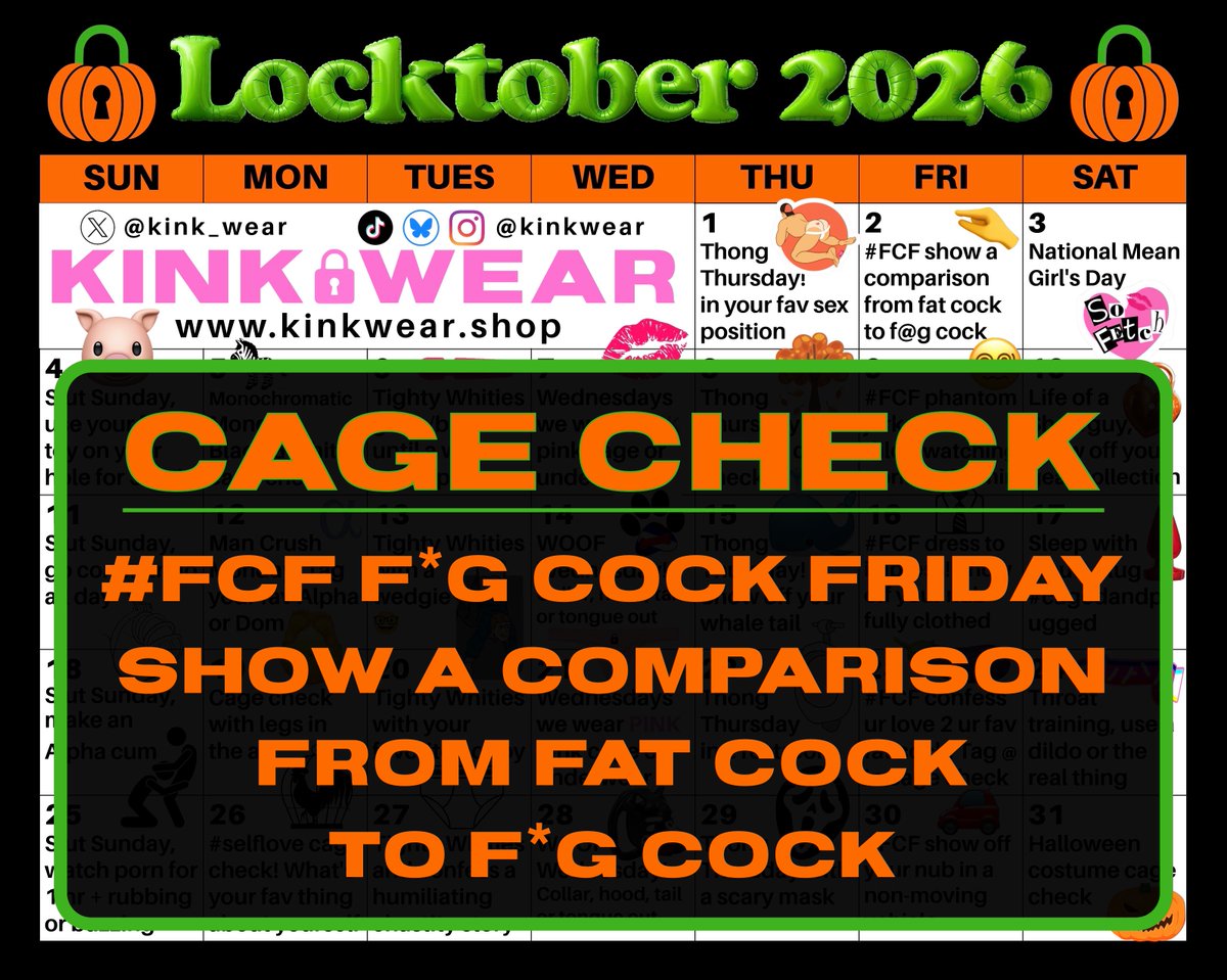 Locktober 2/31 daily cage check call FCF teamlocked from X