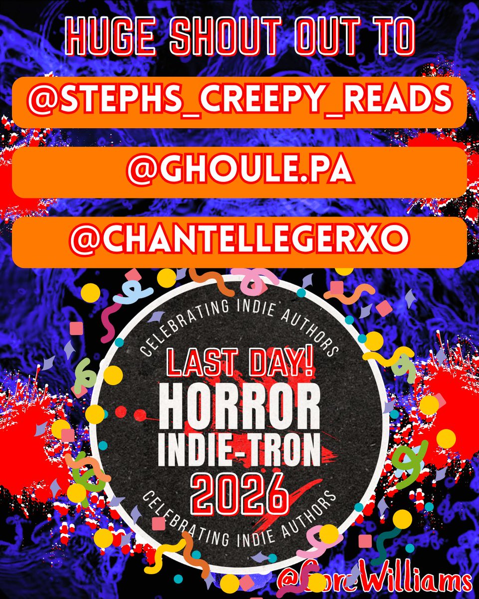 GoreWilliamsBoo's tweet photo. Well it's over but it's been a blast! 
#IndieAuthors #BookCommunity #book #HorrorStories #indie https://t.co/z43ne3Z4OM