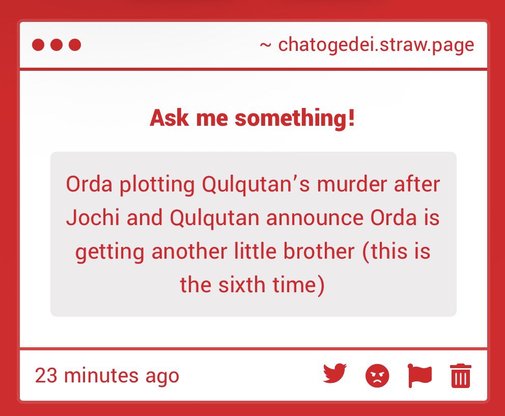 marquiseluster's tweet photo. i literally wanted to draw this earlier oh my god. jochi pregnant would be so awesome.... qultutan would probably want to kill himself in that moment however https://t.co/fKEteZk8LS