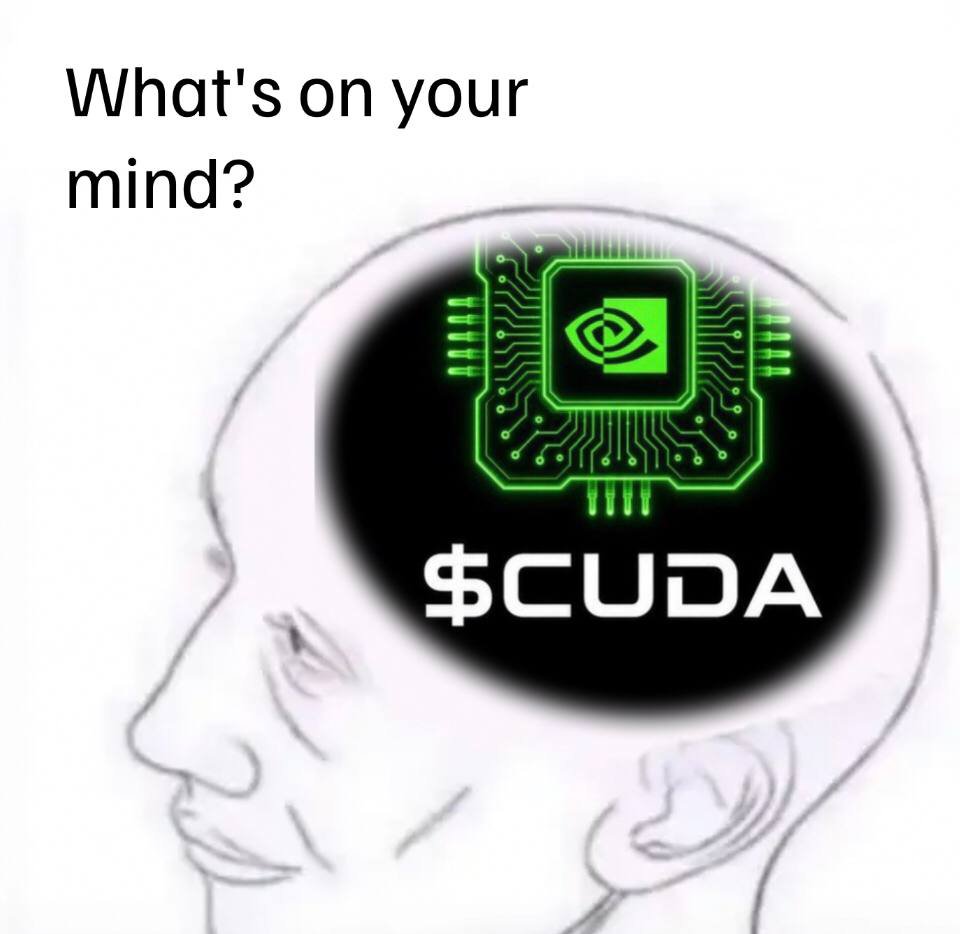 CUDAonBase's tweet photo. What's on your mind?  $CUDA 🤔 https://t.co/7TaMqgBByd