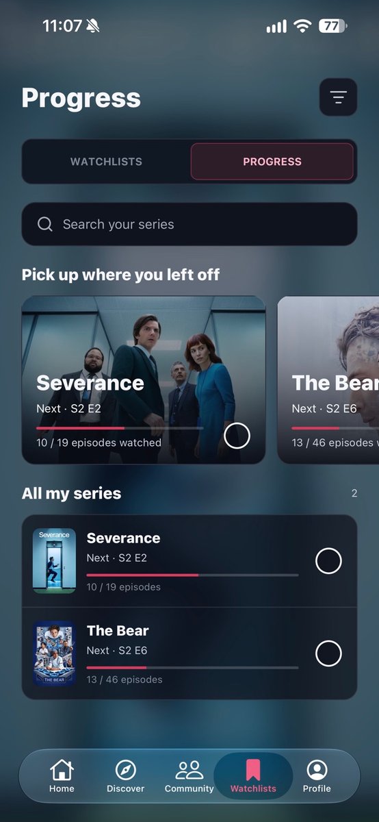 WatchlyTV's tweet photo. your watchlist keeps growing. remembering where you left off shouldn’t be another task.

we’re building watchly to keep your films, series and watch progress in one place.

here’s a first look 👇
follow for film &amp; tv talk, app updates and launch news 🍿 https://t.co/fRWwUAmUk7